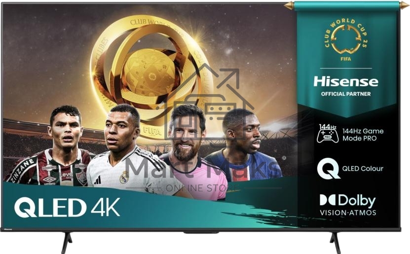 Телевизор 65'' Hisense 65E7Q PRO черный QLED UHD 144 Hz VIDAA U9