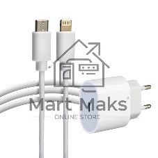 Сетевое зарядное устройство Rexant USB-C, 20Вт в комплекте с кабелем USB-C – Lightning