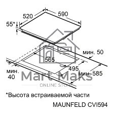 Индукционная варочная панель Maunfeld CVI594STBK