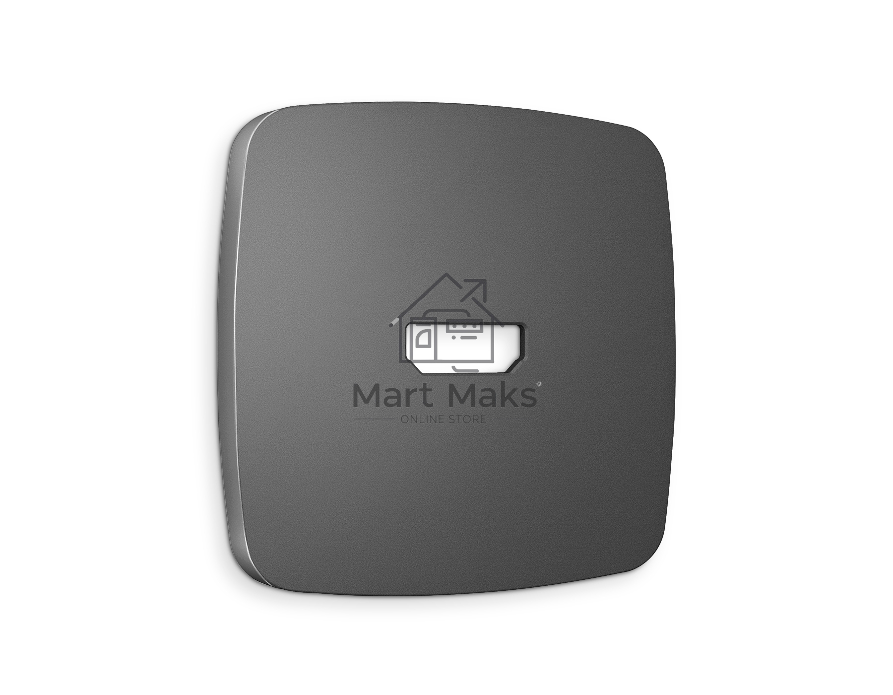 Лицевая панель OMEGA (Антрацит серый) для HDMI розетки QUANT OP6640