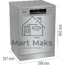 Посудомоечная машина Gorenje GS642E90X, серебристая, 59.9 см, 13 компл., 47 дБ, класс A++