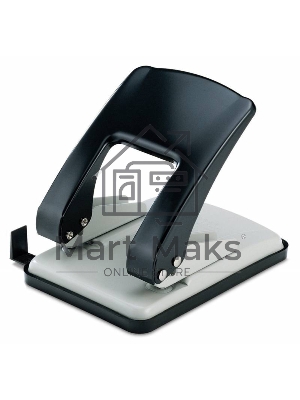 Дырокол Kw-Trio Stylish Heavy Duty 09760GR/BLCK, до 40 листов, металл черный, отверстий: 2, с линейкой