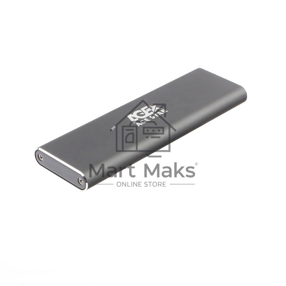 USB 3.1 Type-C  Внешний корпус M.2 NVME (M-key)  AgeStar 31UBNV1C (GRAY), алюминий, черный