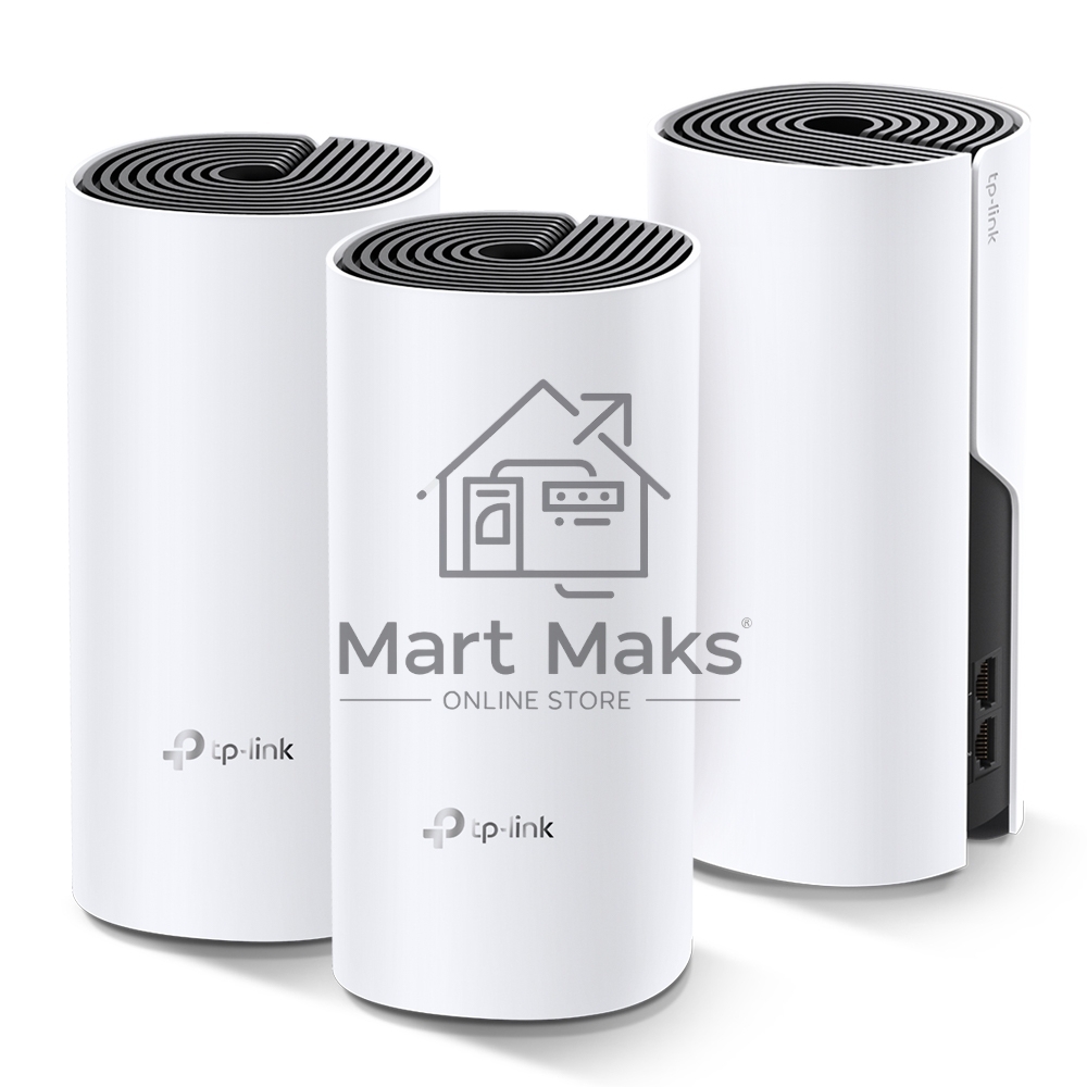 Бесшовный Mesh роутер TP-Link Deco M4 (DECO M4(3-PACK)) AC1200 10/100/1000BASE-TX (упак.:3шт)
