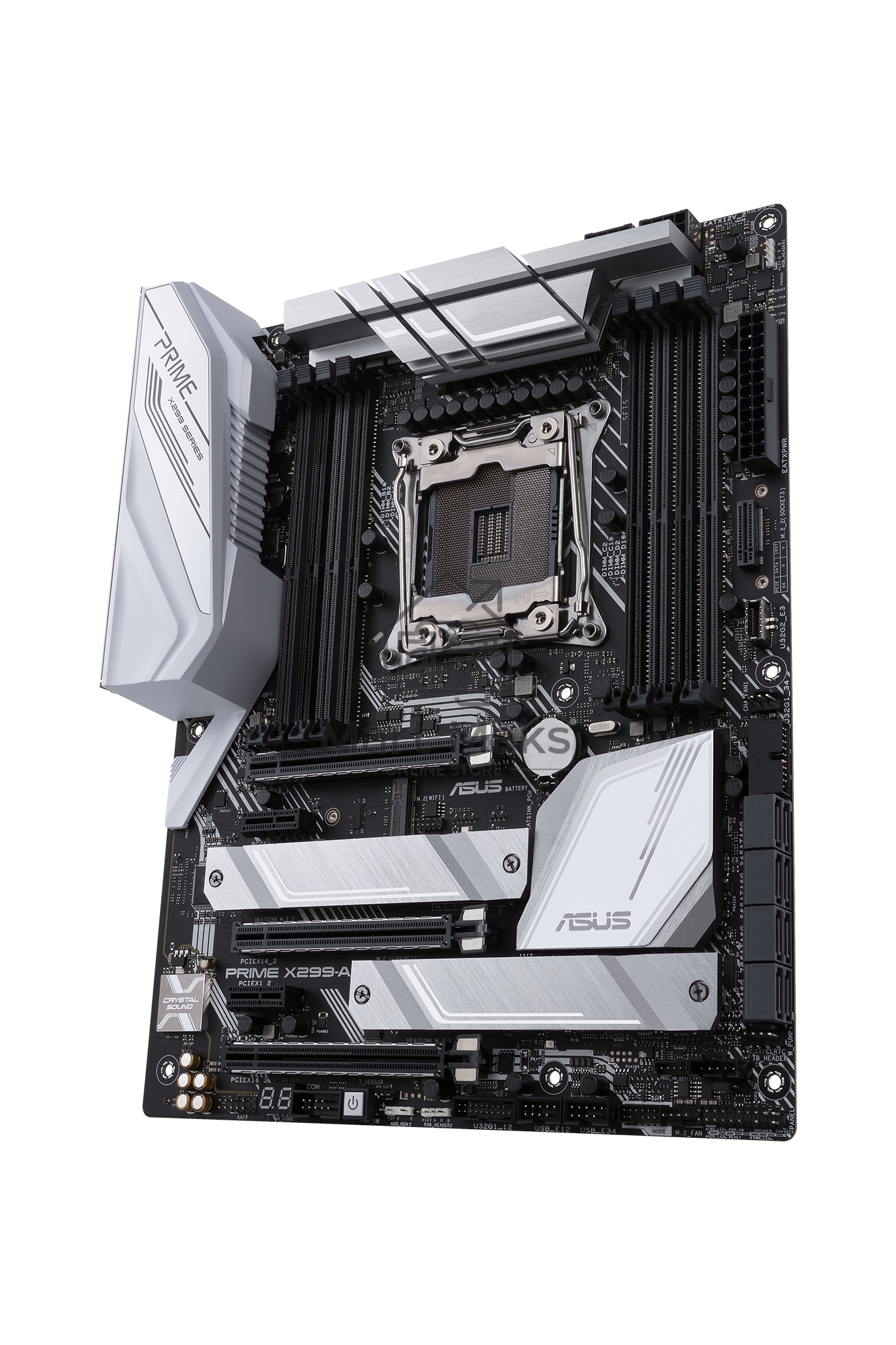 Материнская плата ASUS PRIME X299-A II, LGA 2066, Intel X299, 8xDDR4, 8xSATA, 3xM.2, 1xPCIe 3.0 x8, 2xPCIe 3.0 x16, 2xPCIe x1, 1x 1Gb LAN, 1xUSB 3.2 Gen 2, 2xUSB 3.2 Gen 1, 2xUSB 2.0, 5x3.5 мм, 7.1, ATX