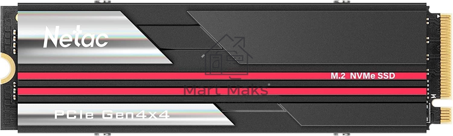 Накопитель SSD Netac NV3000, 2TB, PCIe 3.0 x4, M.2 2280, NVMe, R/W 3100/2100, с радиатором