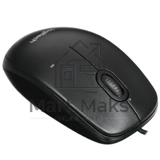 Мышь проводная Logitech M100/100R DARK/GREY (темно-серая/черная), 1000 dpi, USB, кнопки - 3