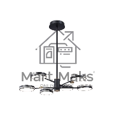Подвесной светодиодный светильник Ambrella light FL51639/6 BK/GD черный/золото 3000K/4200K/6400K 50W D800*780 (Без ПДУ)
