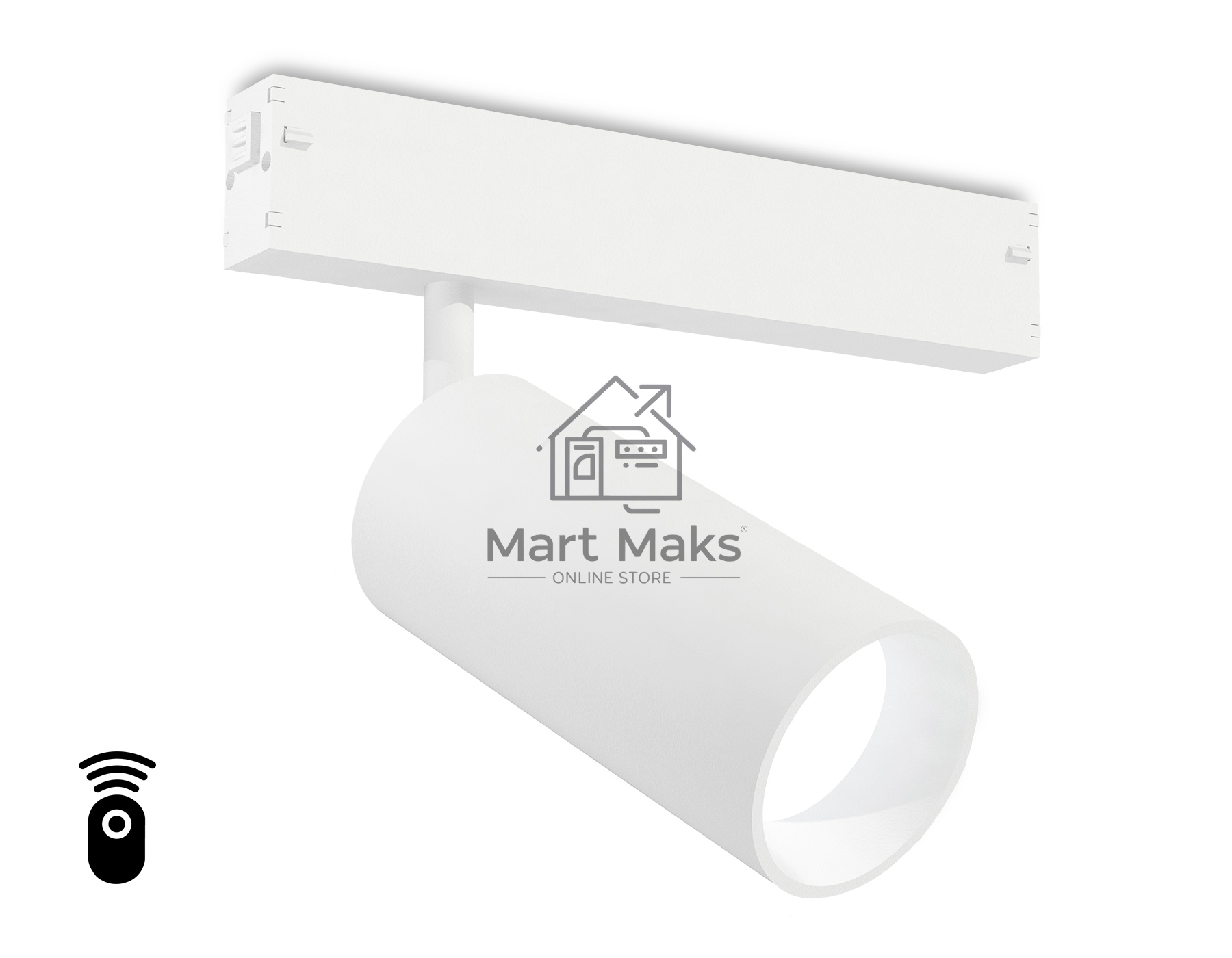 Управляемый светодиодный светильник для шинопровода Magnetic Ambrella light GL1221 WH белый IP20 18W 3000K-6400K 220V 36° D55*120 (Без ПДУ)