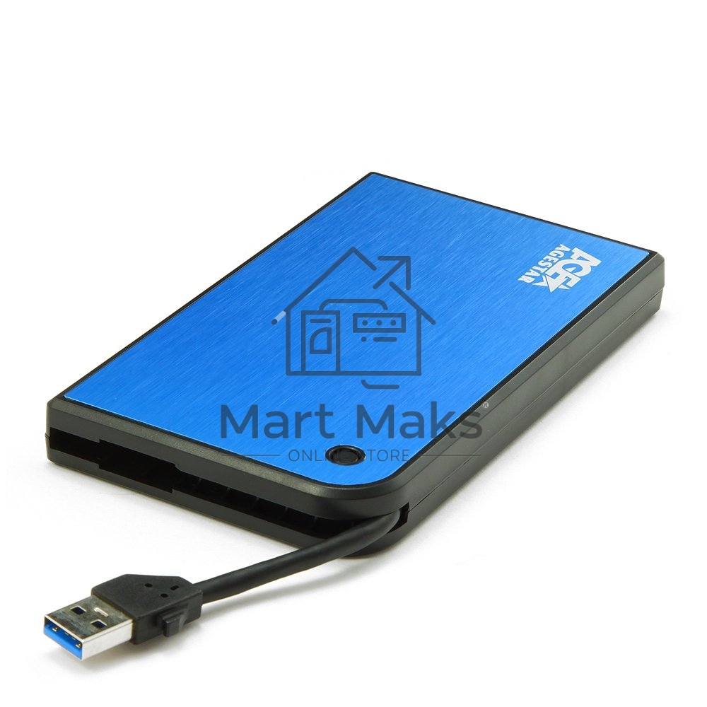 Внешний корпус для HDD/SSD AgeStar 3UB2A14 SATA II пластик/алюминий синий 2.5