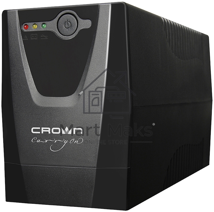 Источник бесперебойного питания Crown CMU-500X (480 ВА / 240 Вт; Off-Line; 1 х Euro + 1 х IEC-320 резервным питанием и фильтрацией; 12V/4,5AH х 1; пластик)