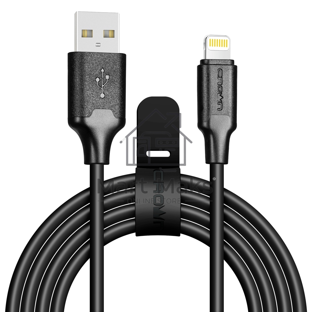 Кабель Crown USB - Lightning CMCU-3018L черный