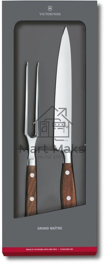Набор ножей кухонных Victorinox Grand Maitre (7.7240.2) компл.:1шт вилка дерево подар.коробка