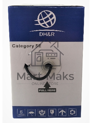 Кабель сетевой Ningbo UTP 4 пары cat5E solid 0.5мм CCA molded 305м серый outdoor