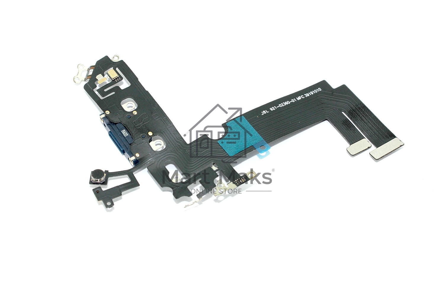 Шлейф с разъемом зарядки и микрофоном для Apple iPhone iPhone 12 Mini, черный
