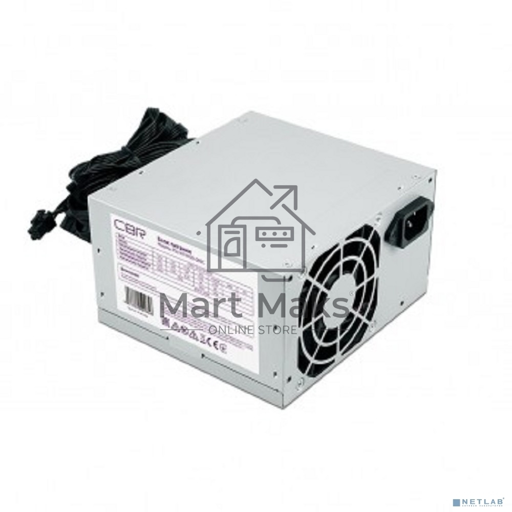 Блок питания CBR 20PSU-ATX450-08EC, 450Вт, 80мм, серый
