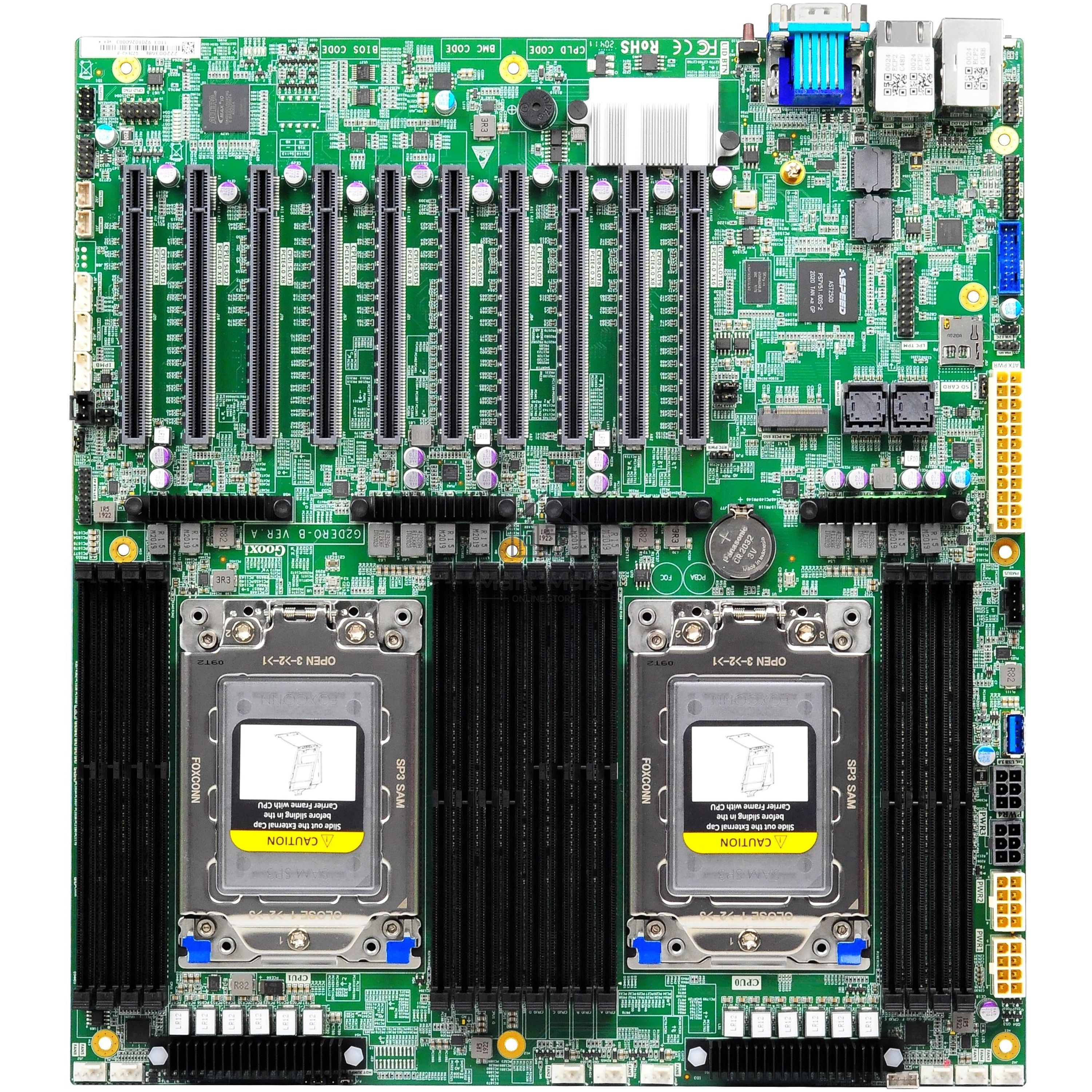 Материнская плата Gooxi G2DERO-B-PK2 AMD E-ATX dual sockets motherboard;AMD EPYC 7001/7002/7003 CPU, 16* DDR4 ECC