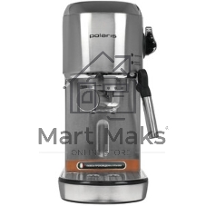 Кофеварка эспрессо Polaris PCM 2001AE нержавеющая сталь, исп. кофе - молотый, 1.5 л, 1400 Вт, 20 бар