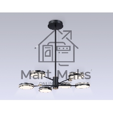 Подвесной светодиодный светильник Ambrella light FL51639/6 BK/GD черный/золото 3000K/4200K/6400K 50W D800*780 (Без ПДУ)
