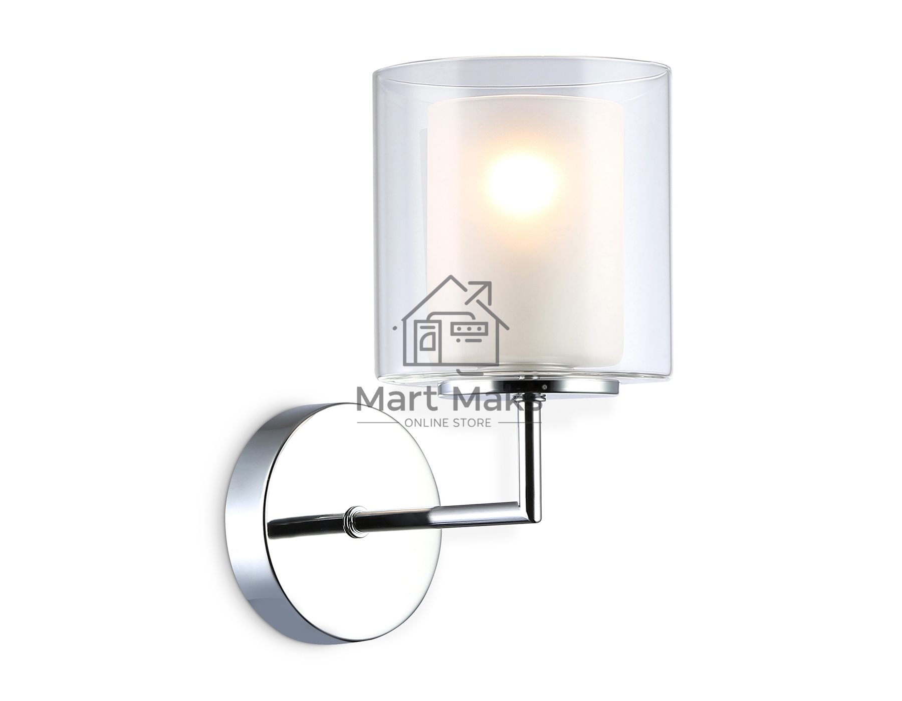 Настенный светильник Ambrella light LH56005 СH/FR хром/белый матовый E14 max 40W 190*120*220