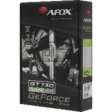 Видеокарта AFOX GeForce GT 730, 2 GB DDR3, 64 bit, DVI, HDMI, VGA, GPU 900 MHz