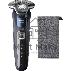 Бритва электрическая роторная Philips S5885/10 реж.эл.:3 питан.:аккум. темно-синий