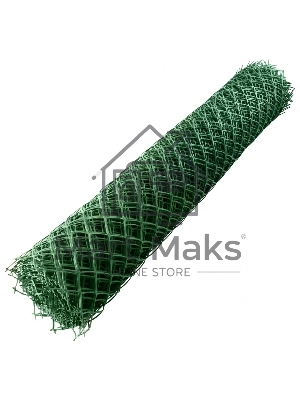 Решетка Россия заборная в рулоне, 1,8 х 25 м, ячейка 90 х 100 мм, пластиковая, зеленая 64541