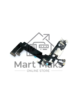 Шлейф с разъемом зарядки и микрофоном для Apple iPhone iPhone 12 Mini, белый Шлейф с разъемом зарядки и микрофоном для Apple iPhone iPhone 12 Mini, белый