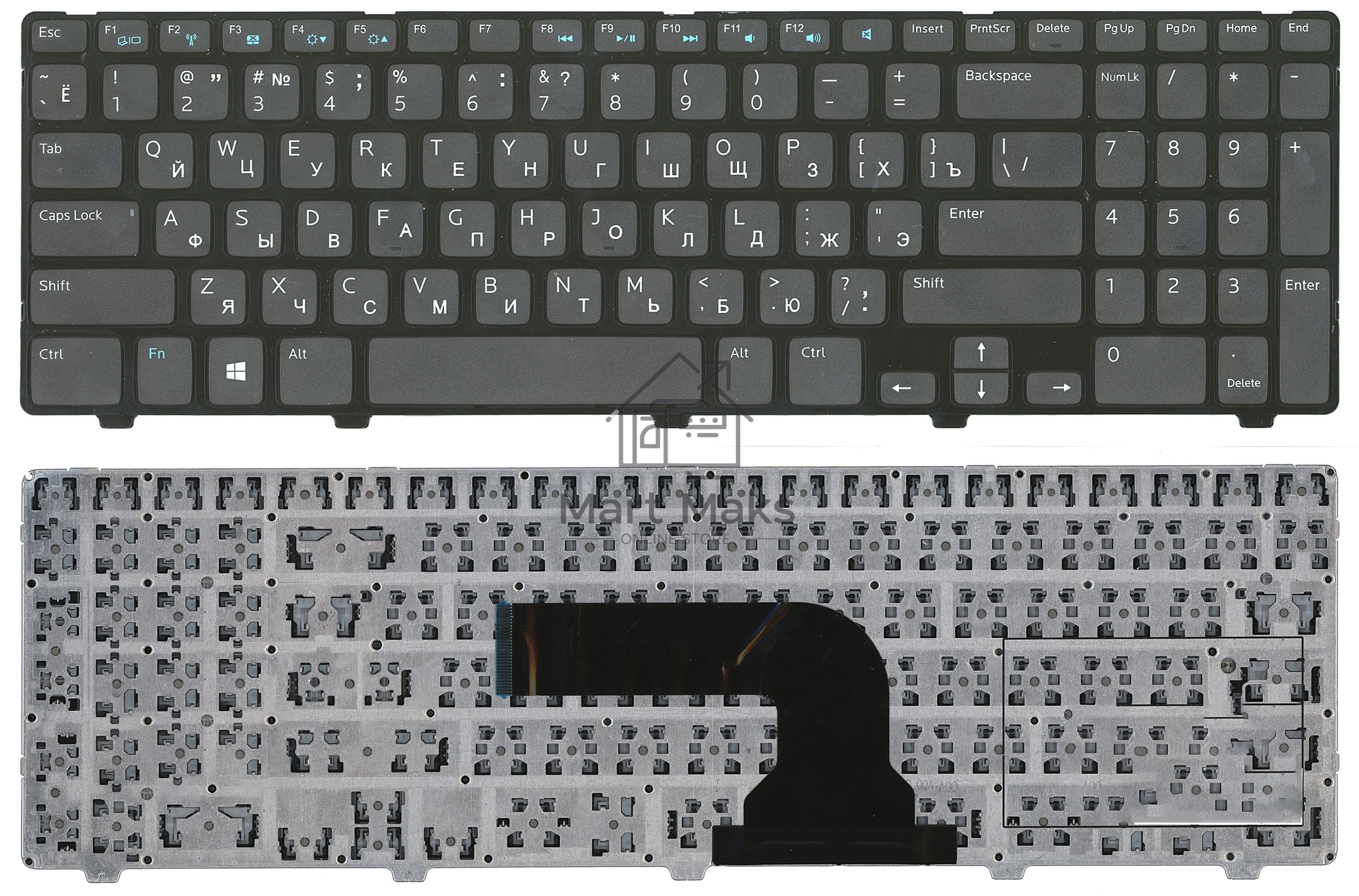 Клавиатура для ноутбука Dell Inspiron 15R 3521 15R 5521 черная