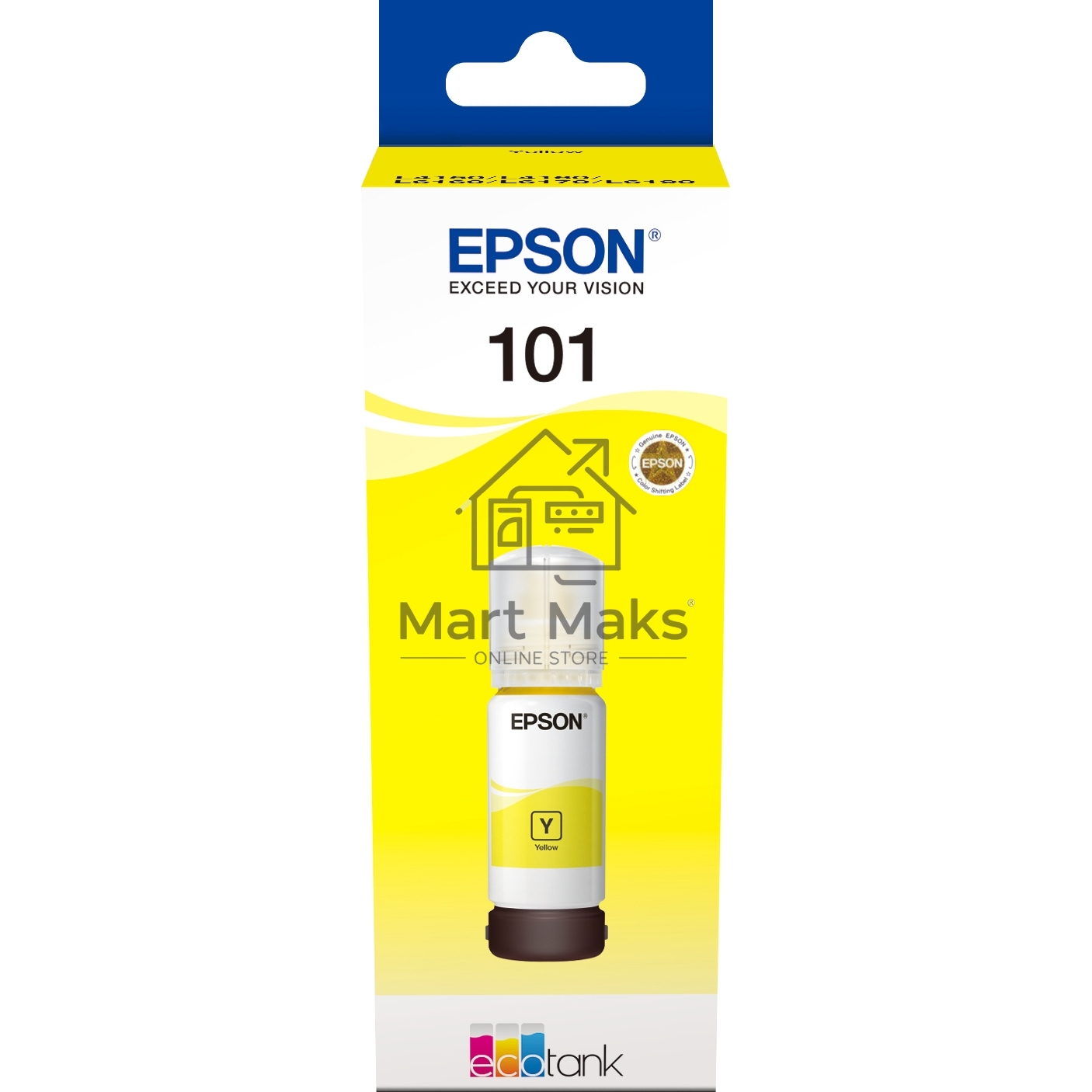 Чернила Epson L101 C13T03V44A желтый (70 мл) для Epson L4150/L4160/L6160/L6170/L6190