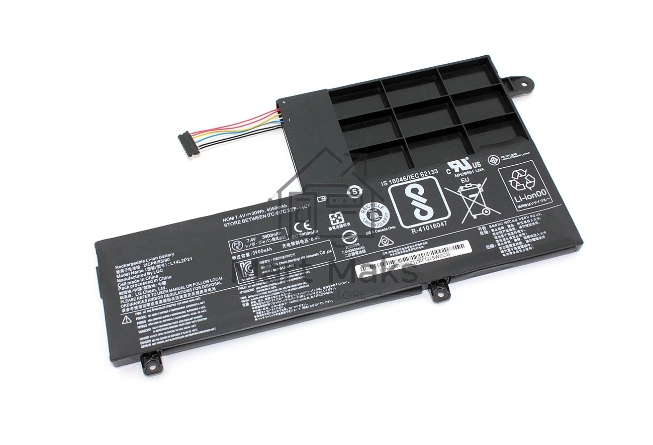 Аккумуляторная батарея для ноутбука Lenovo Ideapad 320S-14IKB (L14M2P21) 7.4V 4050mAh