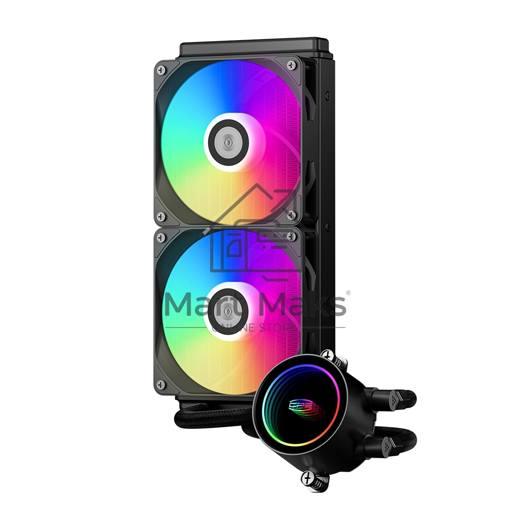 Система охлаждения PCCooler DA240 ARGB черный 120мм алюминий+медь 1800rpm 33.8db 3-pin 300W