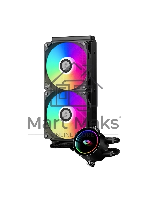 Система охлаждения PCCooler DA240 ARGb черный 120мм алюминий+медь 1800rpm 33.8db 3-pin 300W