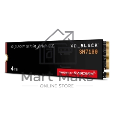 Накопитель SSD Western Digital Black SSD SN7100 M2.2280 PCIe 4.0 4Tb, 7000MBs/6700MBs, TBW 2400, WDS400T4X0E, 1 year