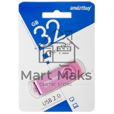 Флешка USB Smartbuy Twist Pink (SB032Gb2TWP), 32Gb, USB 2.0, R/W 15/12, розовый