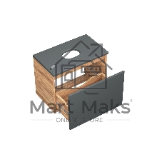 Тумба подвесная под раковину Bau Dream Blackwood 50, 1 ящик графит