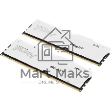 Оперативная память Kingston Fury Beast, DDR5, 32Gb (2x16GB), 6000MHz, CL30, DIMM, с радиатором, RGB, белый