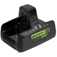 Быстрое зарядное устройство для двух аккумуляторов Greenworks G60DC10, 60V, 10А 2954407