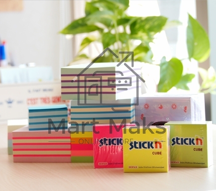 Блок самоклеящийся бумажный Stick`n 21203 51x51мм, 250 листов, 70 г/м2, неон, 5 цветов в упаковке