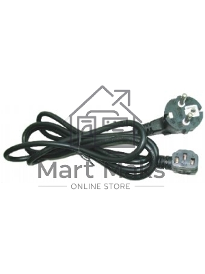 Кабель питания Gembird 1.8м, VDE(0.75мм), черный, угловой разъем, с зазем., пакет PC-186A-VDE