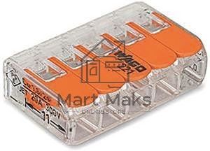 Клемма компактная Wago 221-415 5х(0,2-4,0 кв.мм)