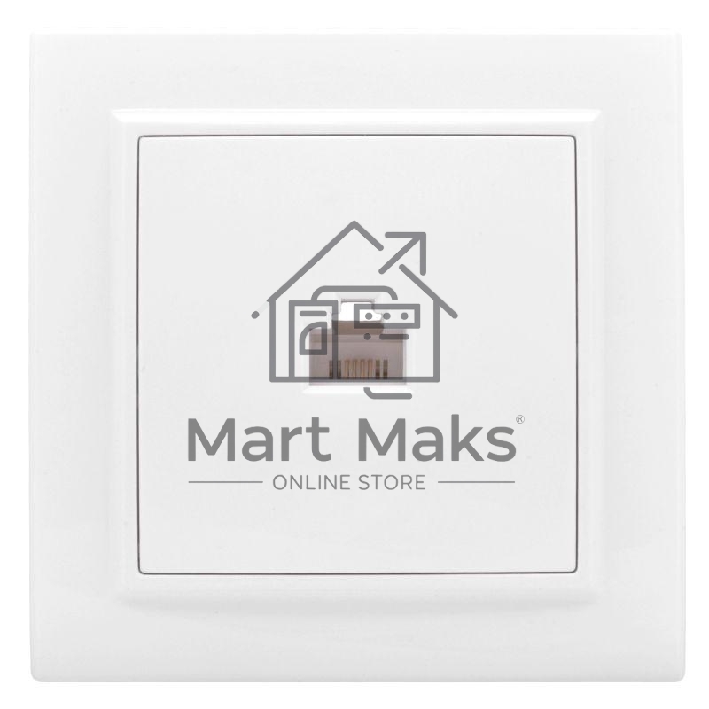 Розетка компьютерная 1-м СП Минск RJ45 бел. Basic EKF ERK01-035-10