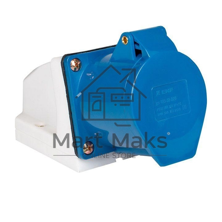 Розетка наруж. уст. 32А 220В 2P+РЕ IP44 (123) EKF ps-123-32-220