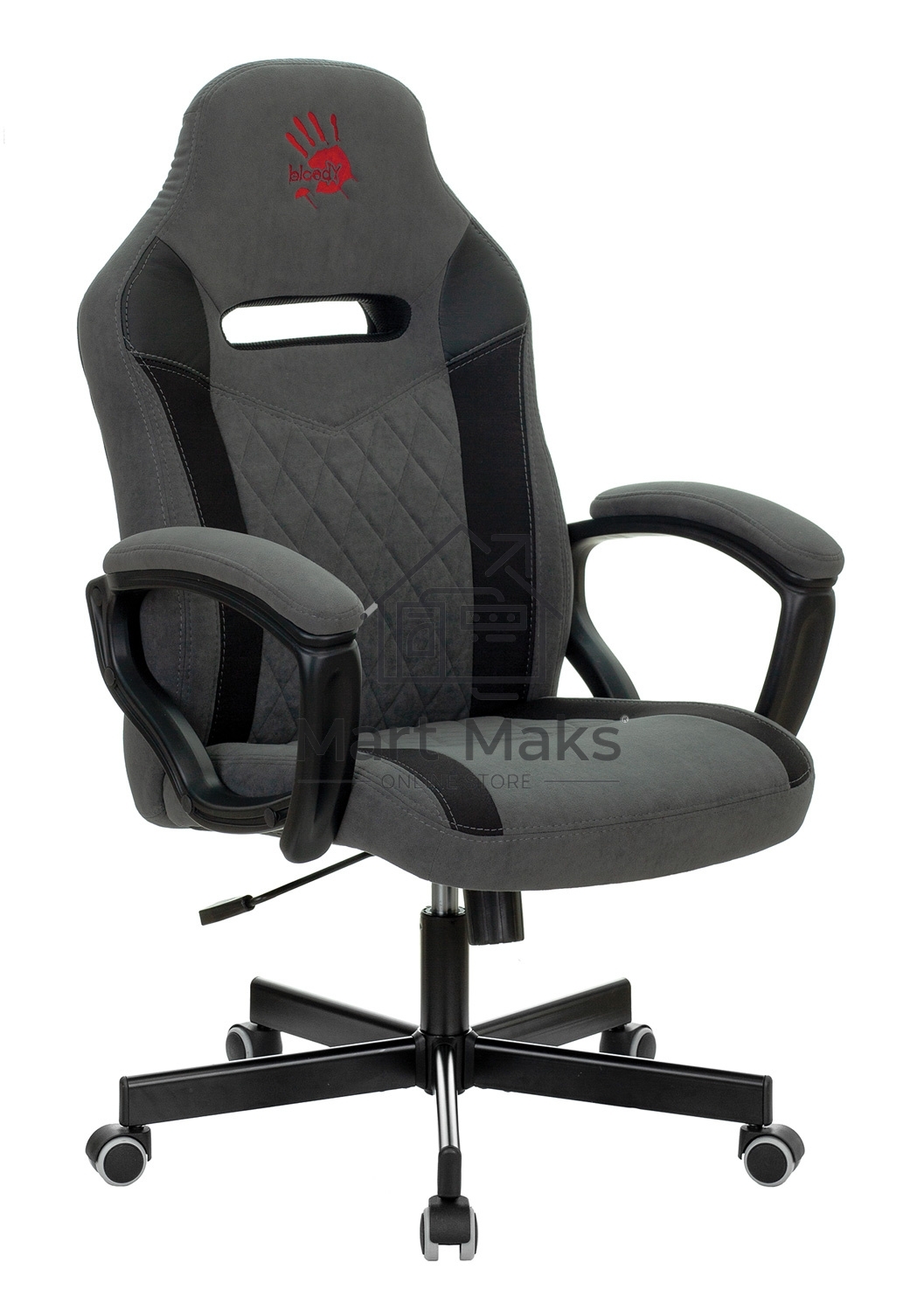 Кресло игровое A4Tech Bloody GC-110, серый, крестовина пластик