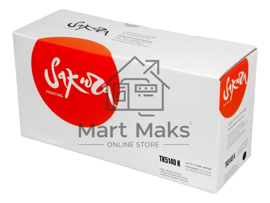 Картридж Sakura TK5140K для Kyocera Mita, черный, 7000 к.