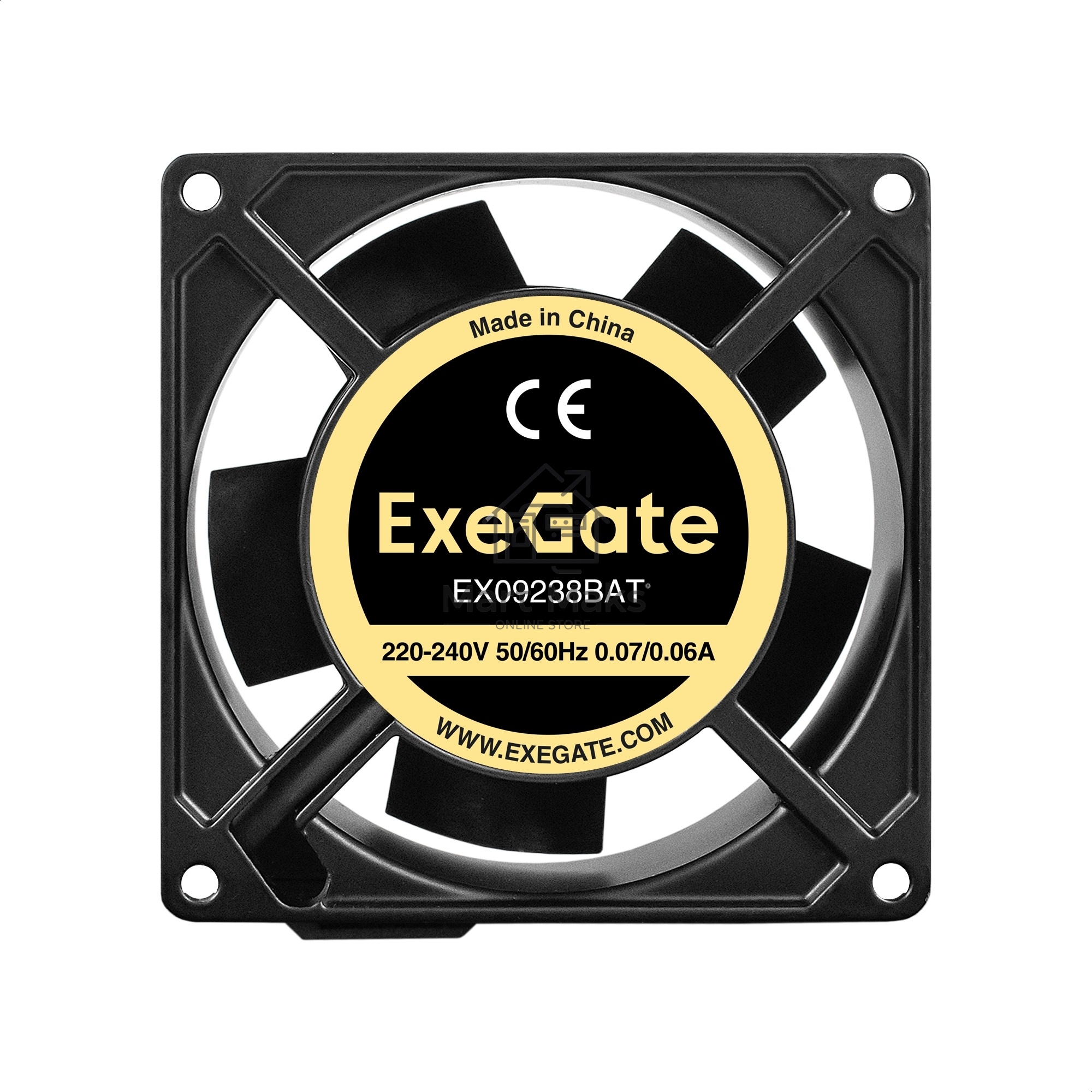 Вентилятор для корпуса ExeGate EX09238BAT черный, 92 мм, 2800 об/мин, 40 дБ