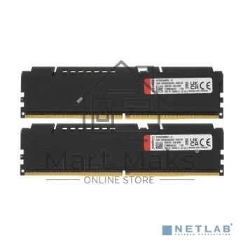 Оперативная память Kingston Fury Beast, DDR5, 16GB (2x8GB), 5200MHz, CL40, DIMM, радиатор, черный
