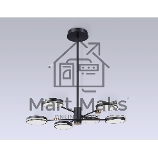 Подвесной светодиодный светильник Ambrella light FL51639/6 BK/GD черный/золото 3000K/4200K/6400K 50W D800*780 (Без ПДУ)