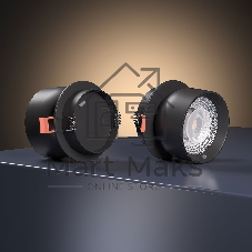 25092/LED / светильник встраиваемый светодиодный / черный