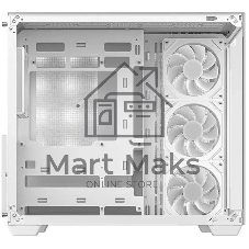 Компьютерный корпус Deepcool CG530 4F WH без БП, боковое окно (панорама), 3x120мм ARGB Reverce вентилятора на боковой стенке, 1x120мм ARGB вентилятор сзади, белый, ATX
